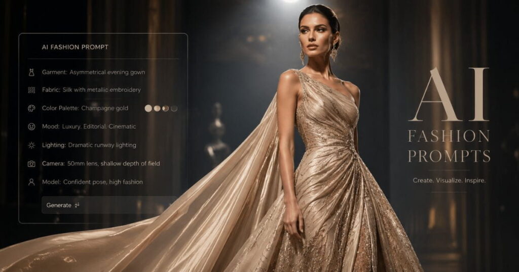 how to write AI fashion prompts for stunning fashion images
