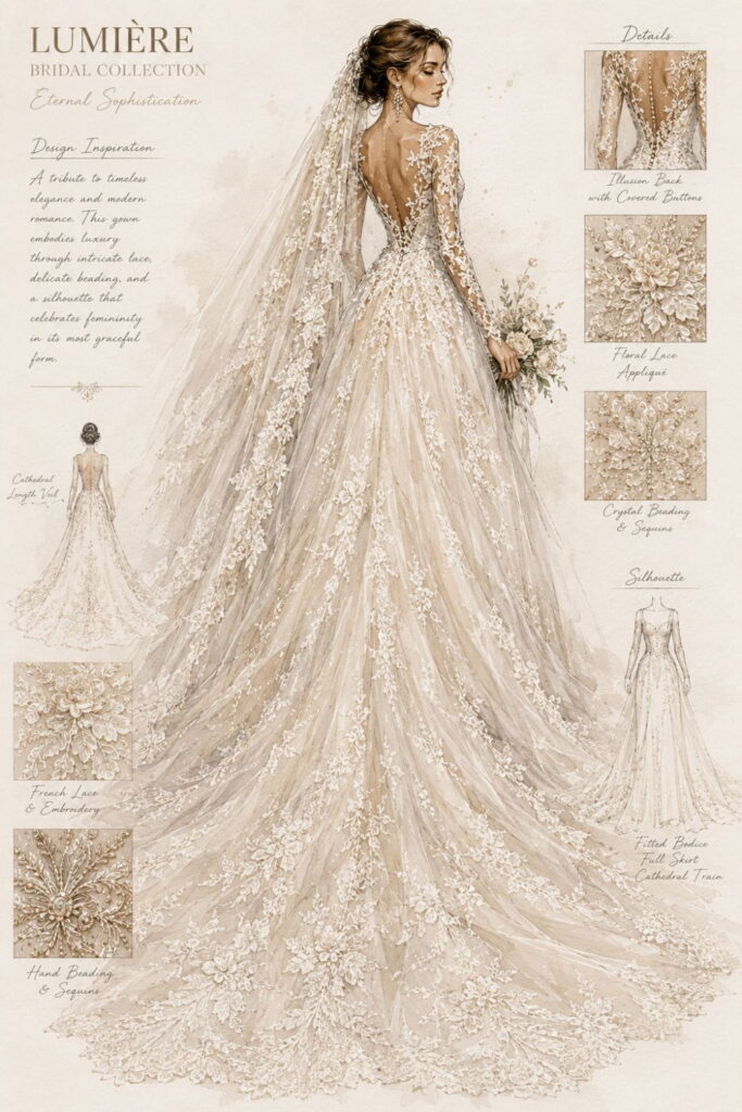 Bridal AI Fashion Illustration Prompts Bridal AI Fashion Illustration Prompts
