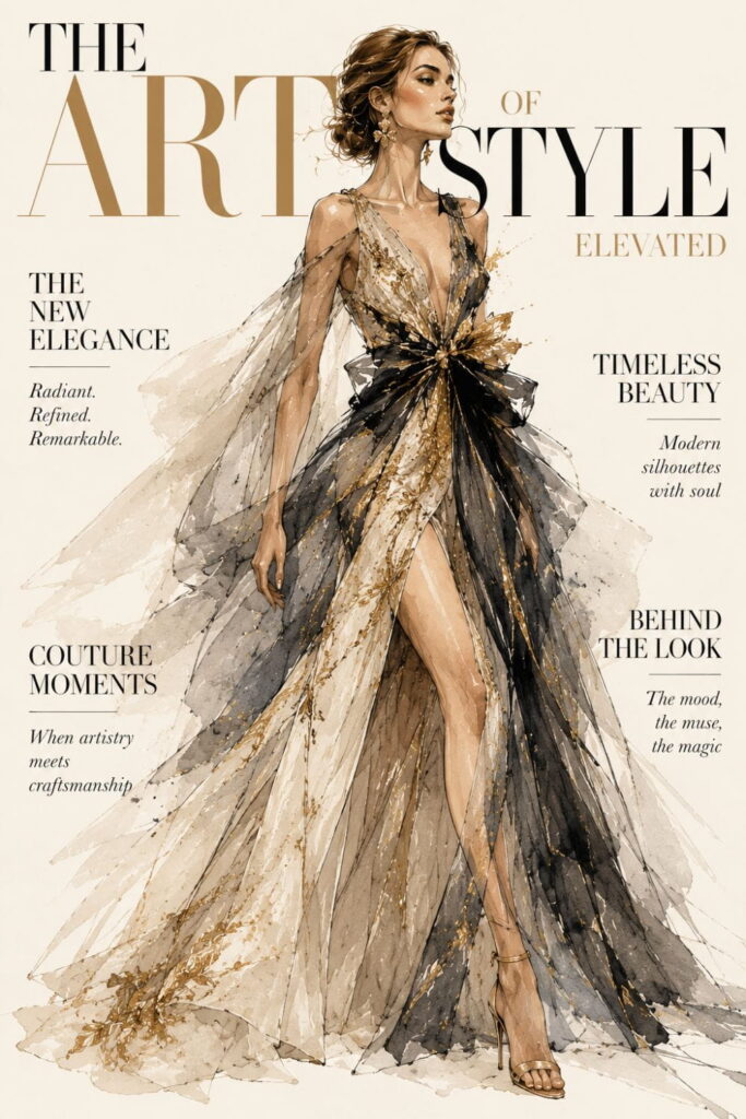 Editorial AI Fashion Illustration Prompts Editorial AI Fashion Illustration Prompts