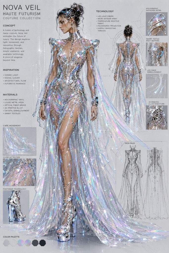 Futuristic AI Fashion Illustration Prompts Futuristic AI Fashion Illustration Prompts