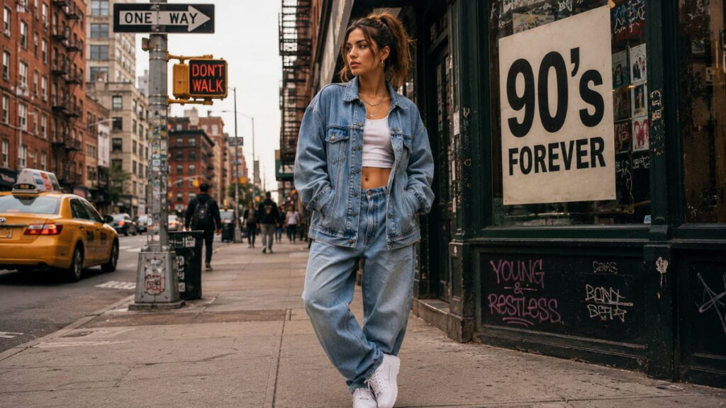 AI Vintage Fashion Prompts 1990s Streetwear
