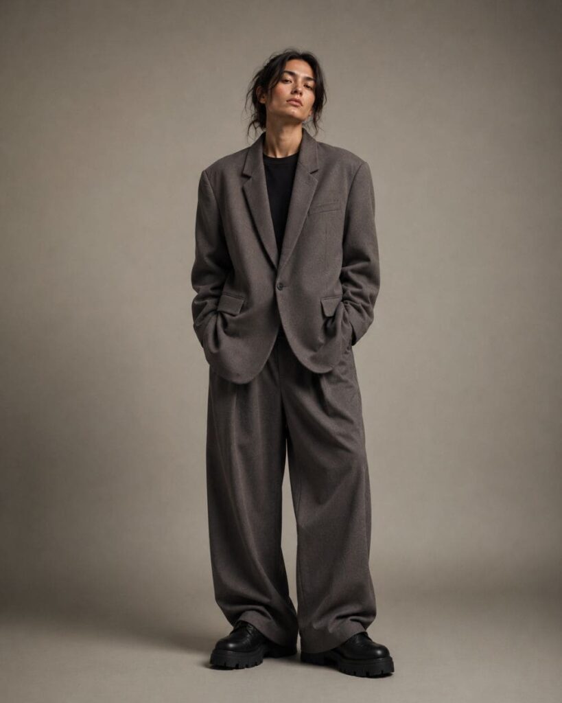 Genderless streetwear outfit created from an AI fashion prompt