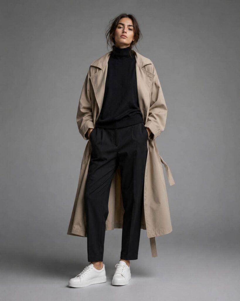 Minimalist streetwear outfit generated from an AI fashion prompt