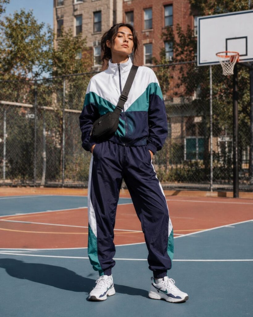 Sporty streetwear outfit created using an AI fashion prompt