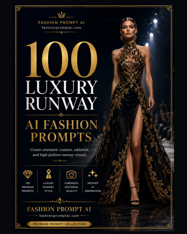 Luxury Runway AI Fashion Prompts – 100 Premium Prompts