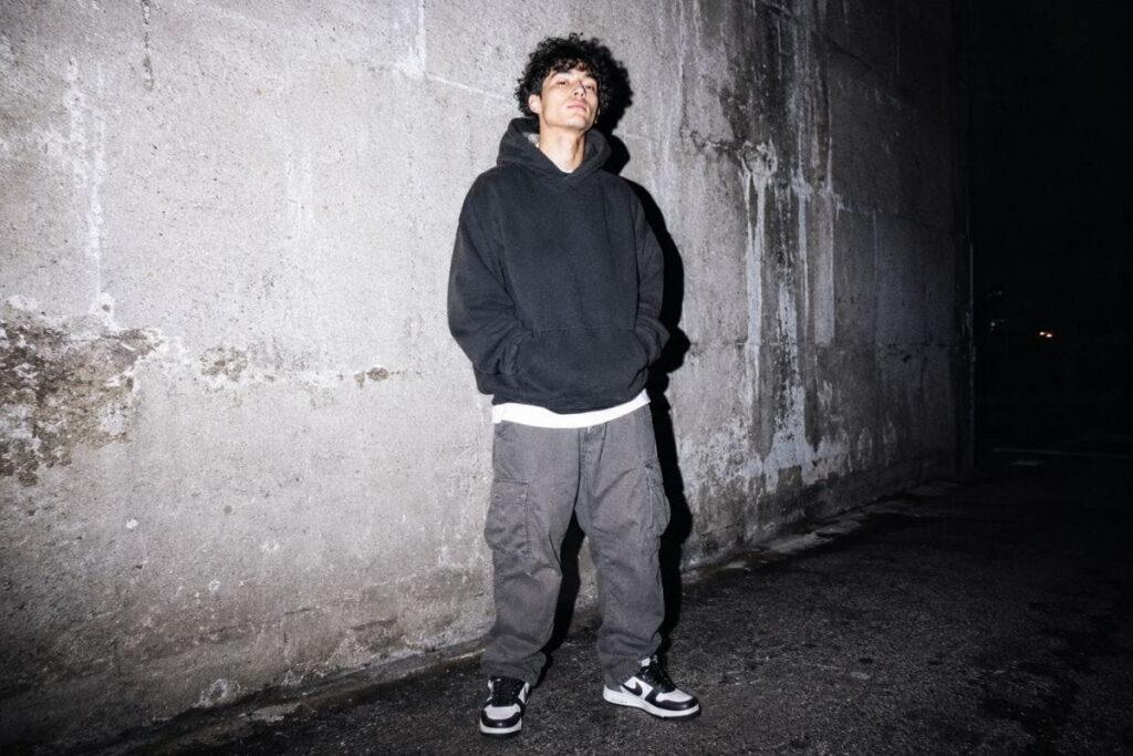 AI prompts for streetwear with hard direct flash photography