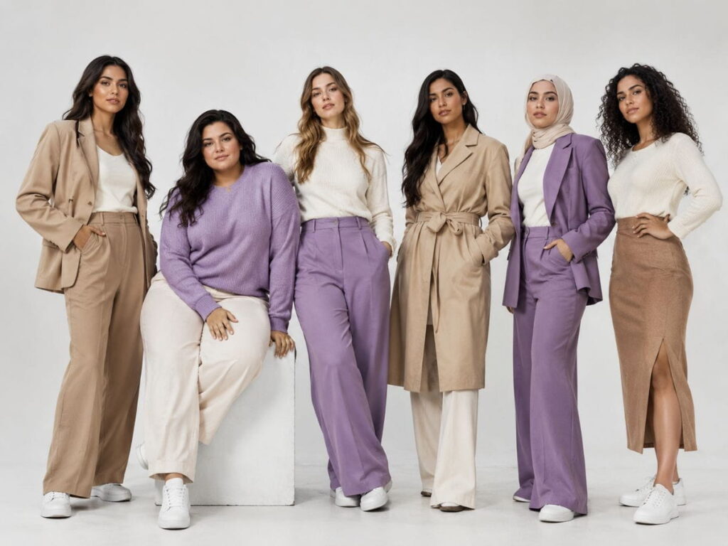 AI Fashion Prompts for Every Body Type AI Fashion Prompts for Every Body Type with inclusive AI-generated fashion models.