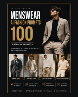 Menswear AI Fashion Prompts cover