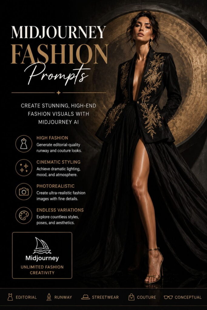 Midjourney Fashion Prompts – AI Fashion Editorial
