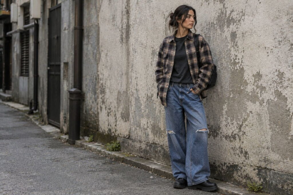 grunge AI streetwear outfit prompts
