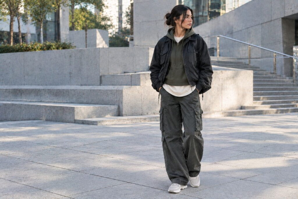 layered AI streetwear outfit prompts